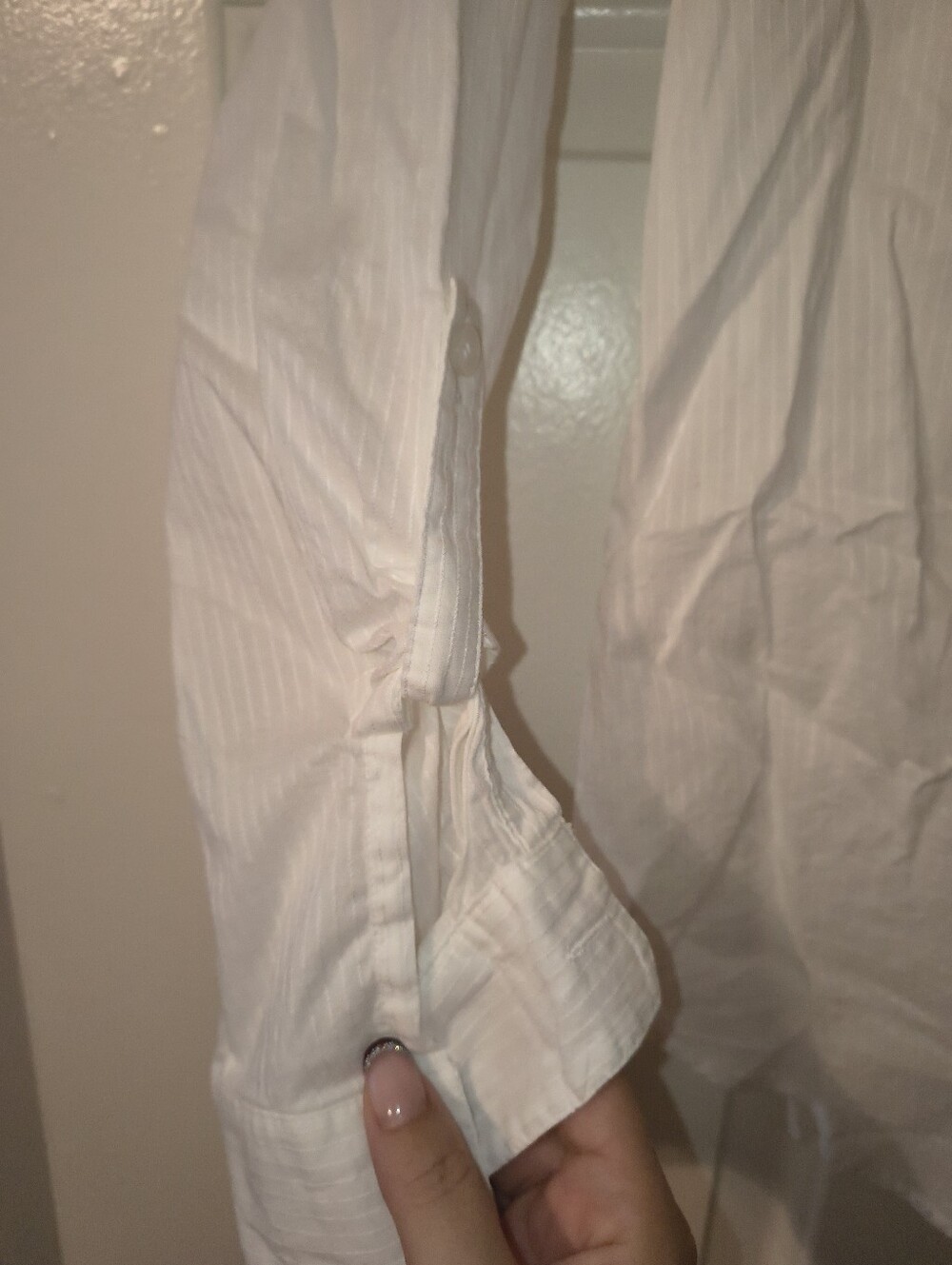 Ann Taylor Factory Button-Front Shirt – White – Size M - Picture 2 of 4